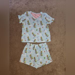 Disney Pixar Up Women's Pajama Set Medium Shirt Shorts Blue Soft